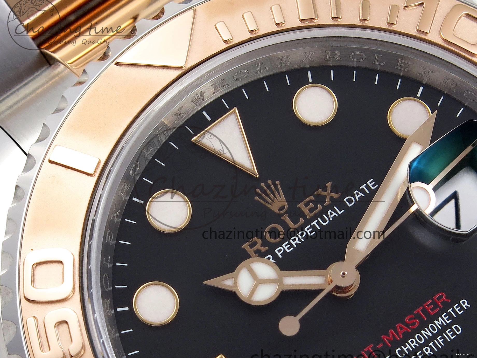 0413 UrbanChic Yacht-Master 126621 SS RG 904L Steel VSF 1:1 Best Edition Black Dial on SS RG Bracelet VS 1860